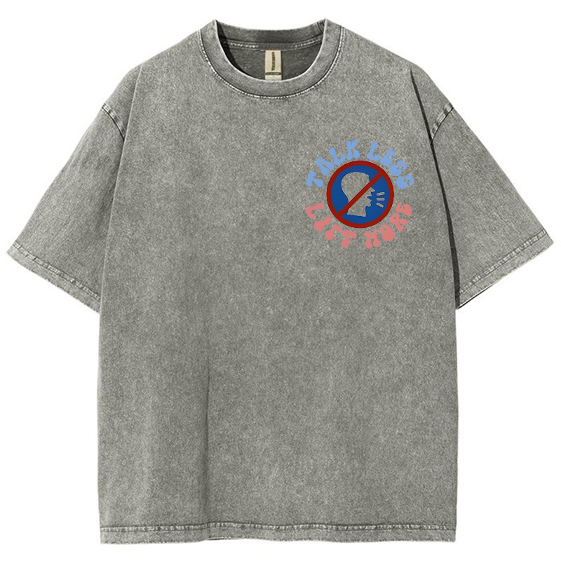 Talk Less Lift More Vintage Snowflake Washed T-Shirt-moweekender