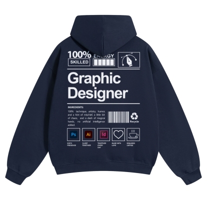 Graphic Designer Unisex Casual Anime Print Hoodie-moweekender