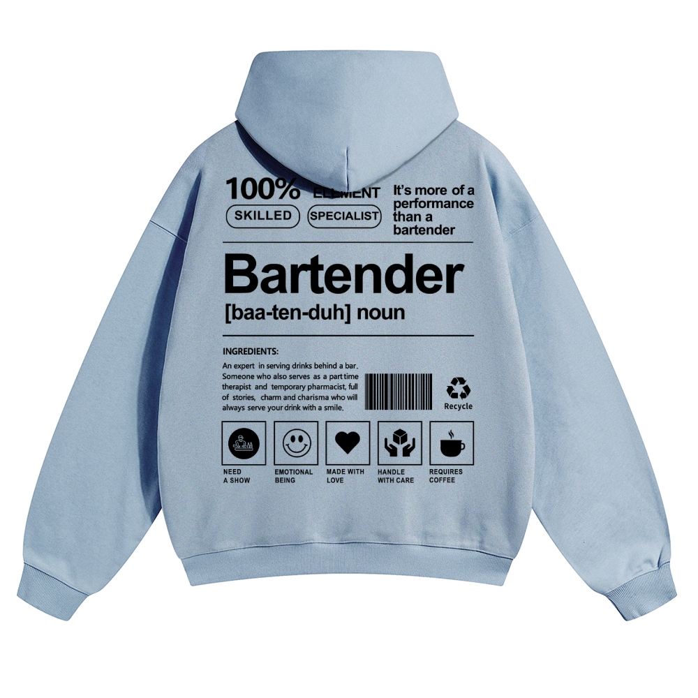 Bartender Unisex Casual Anime Print Hoodie-moweekender