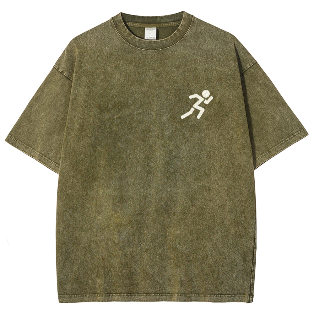 Marathon Runner Unisex Fit Washed T-Shirt
