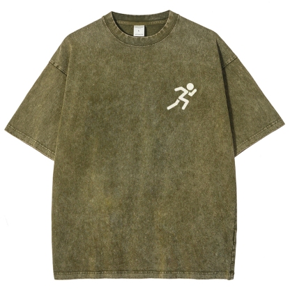 Marathon Runner Unisex Fit Washed T-Shirt