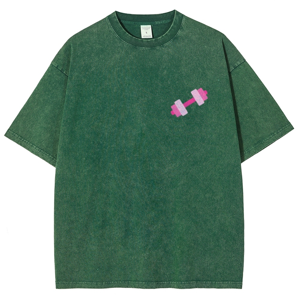 Lift Like a Girl Vintage Snowflake Washed T-Shirt-moweekender