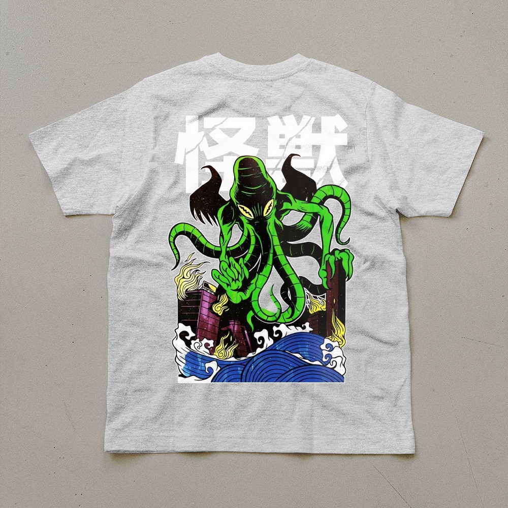 Octopus Monster Printed Unisex Prints T-Shirt-moweekender