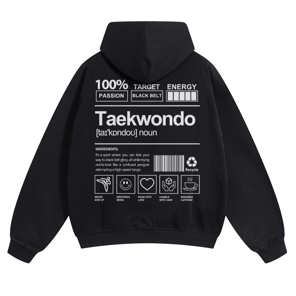 Taekwondo Unisex Casual Anime Print Hoodie-moweekender