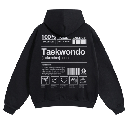 Taekwondo Unisex Casual Anime Print Hoodie-moweekender