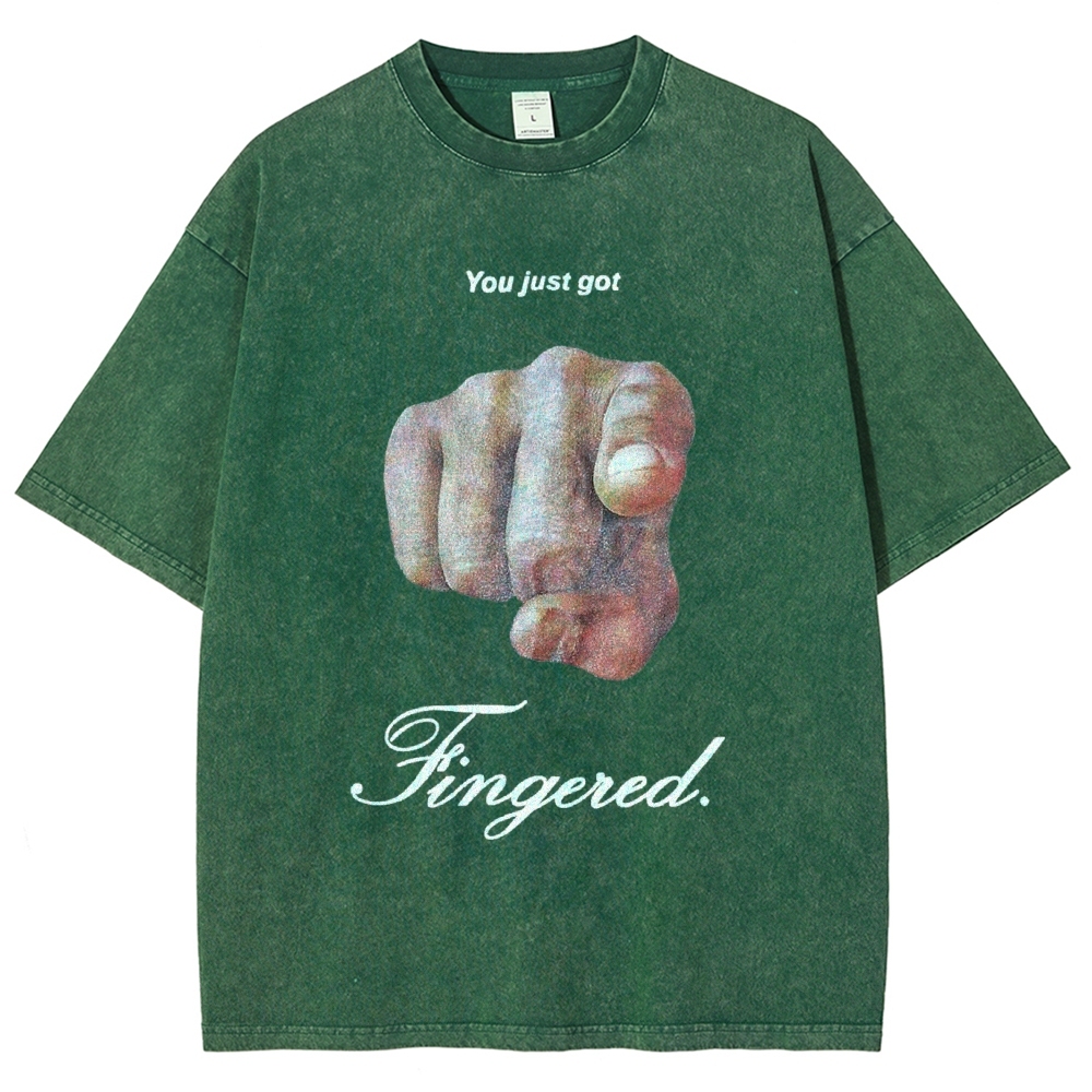 You Just Got Fingerd Vintage Snowflake Washed T-Shirt-moweekender