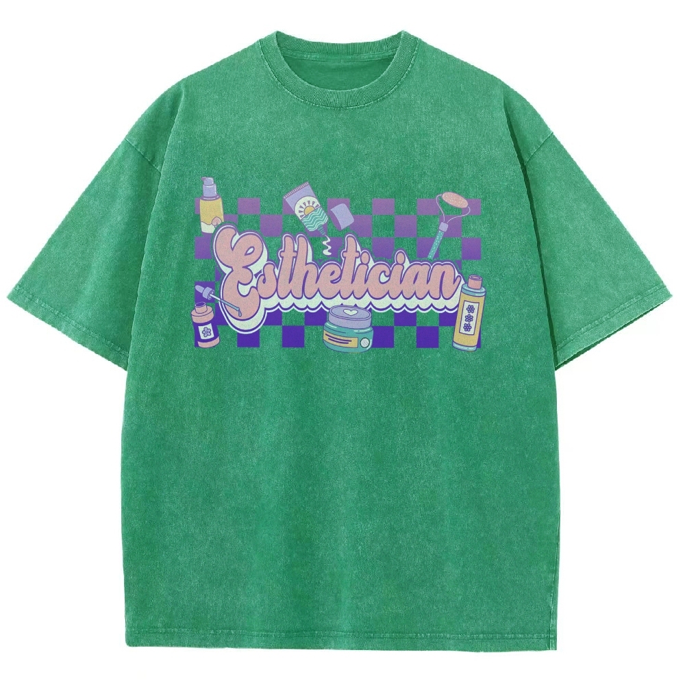 Esthetician Unisex Fit Washed T-Shirt-moweekender