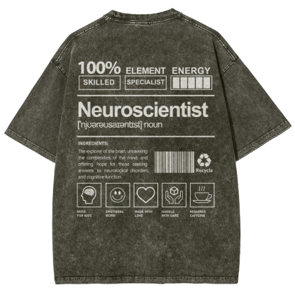 Neuroscientist Unisex Fit Washed T-Shirt-moweekender