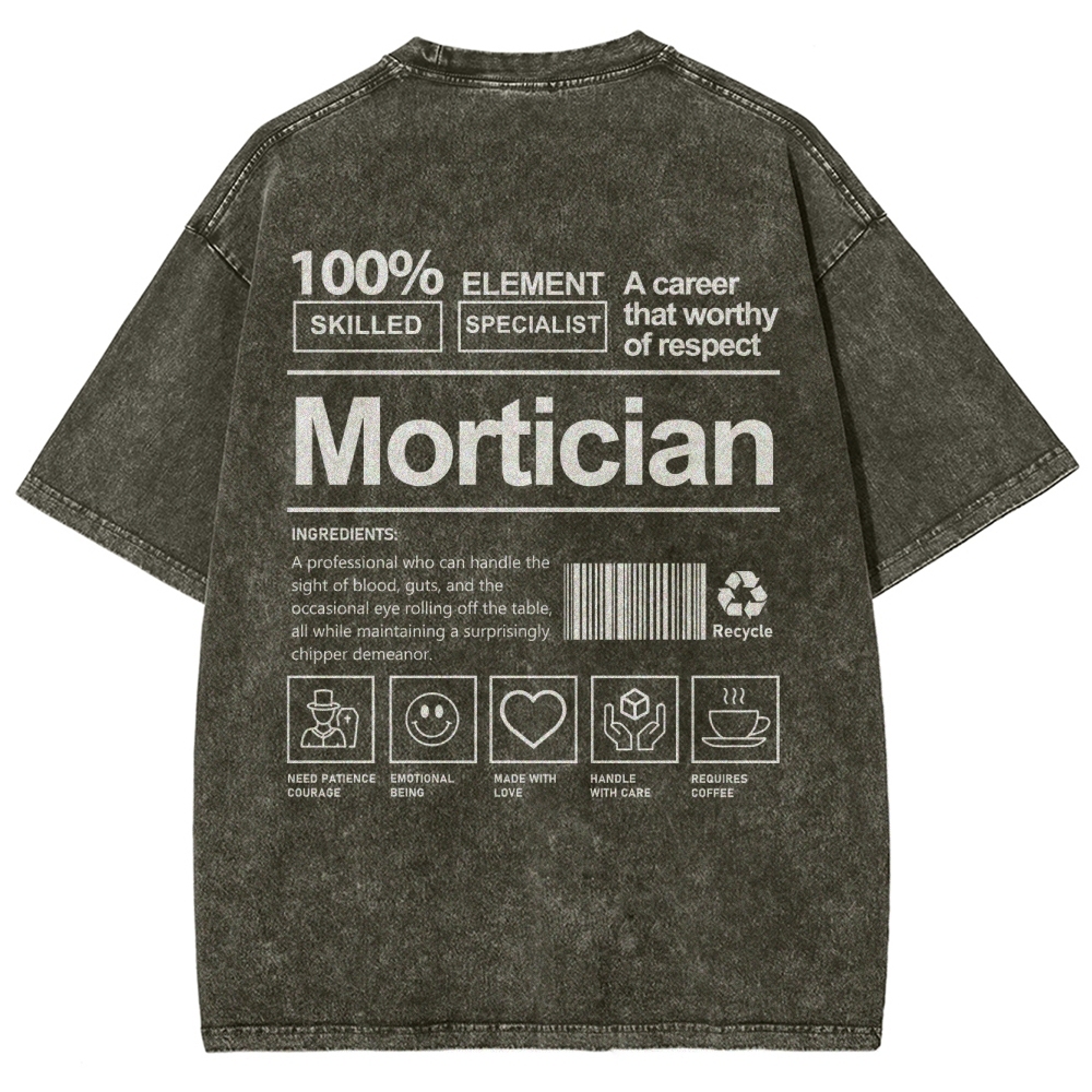 Mortician Unisex Fit Washed T-Shirt-moweekender