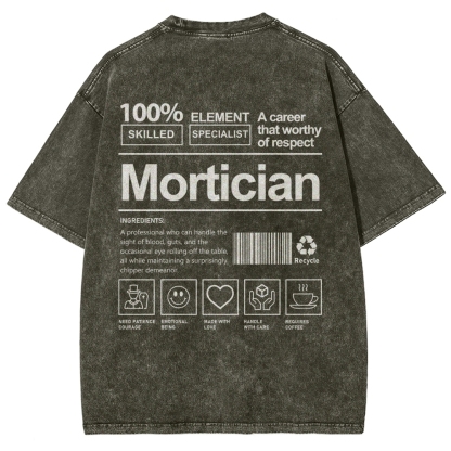 Mortician Unisex Fit Washed T-Shirt-moweekender