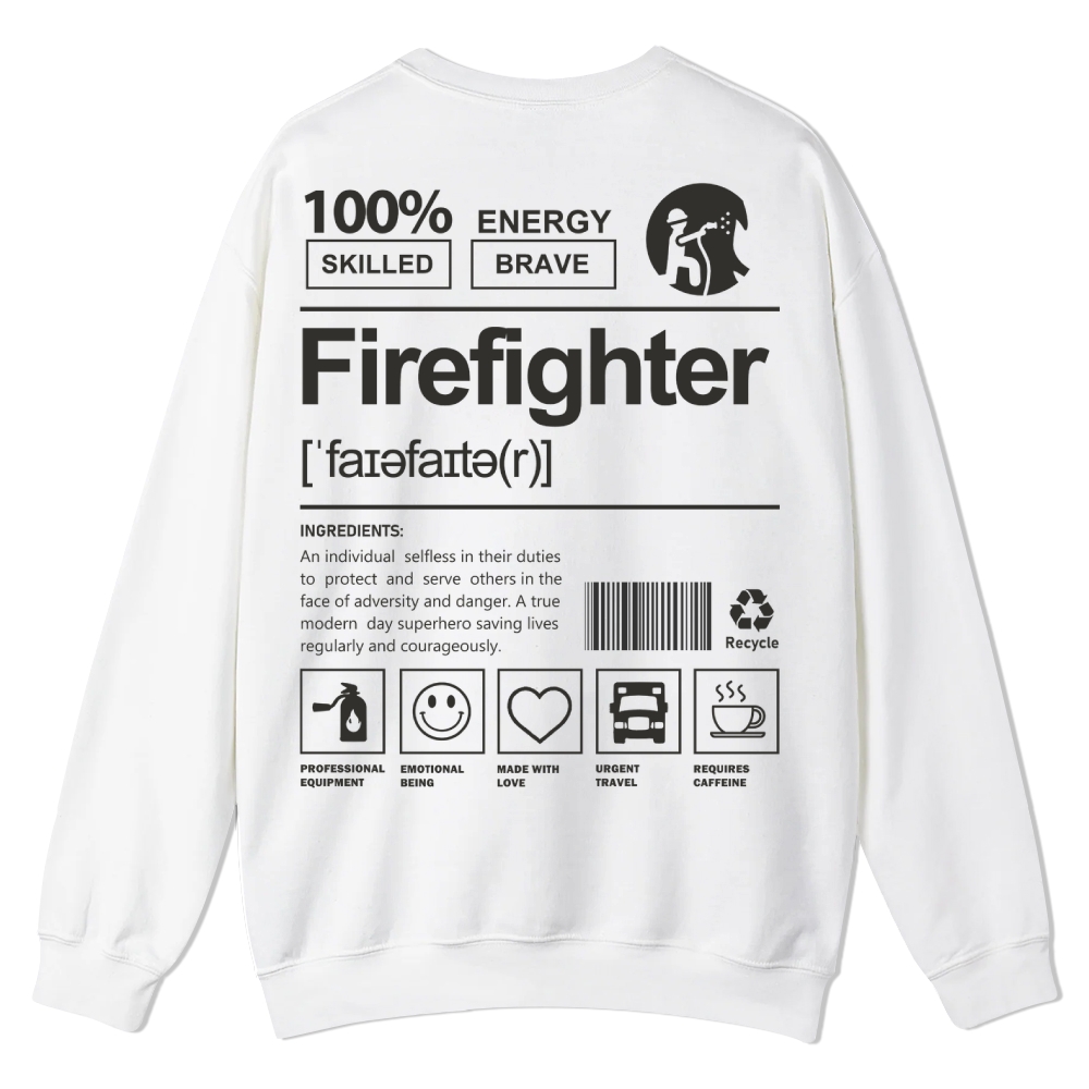 Firefighter Casual Crewneck Sweatshirt-moweekender
