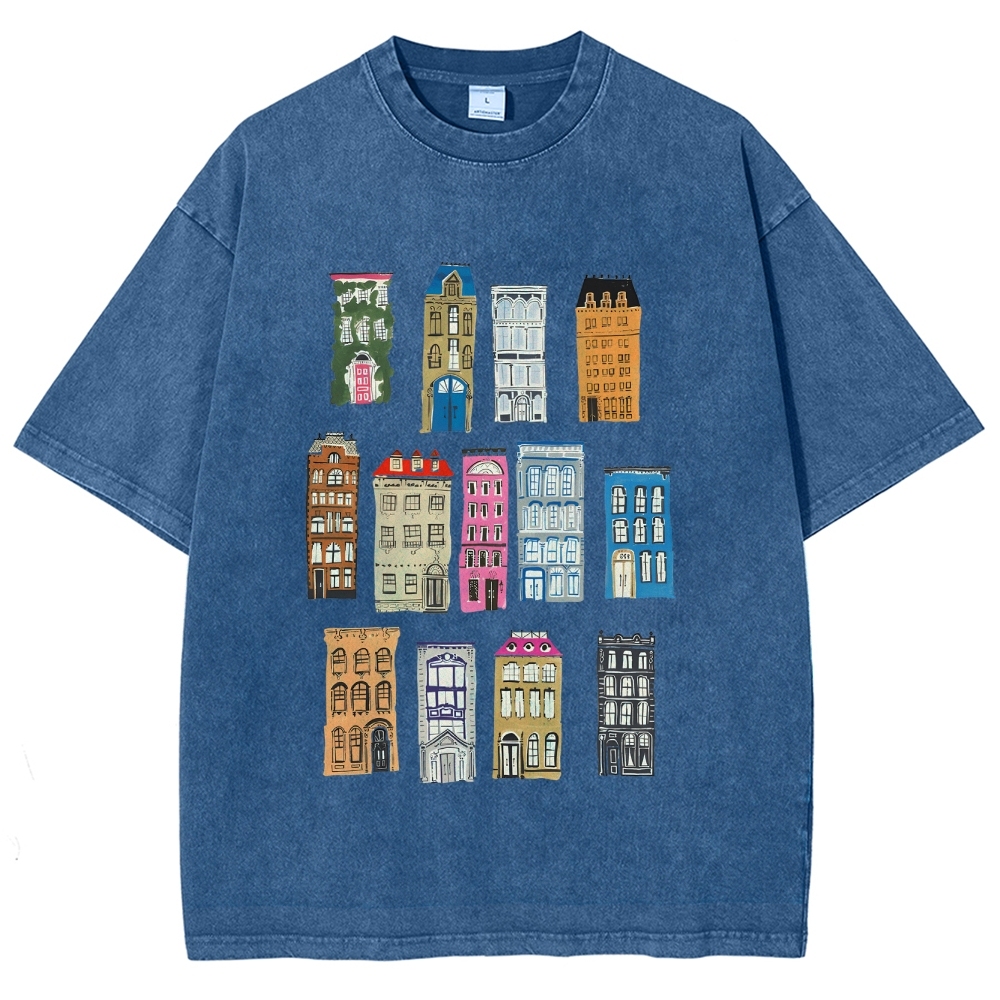 architecture Unisex Fit Washed T-Shirt