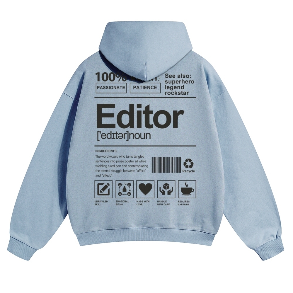 Editor Unisex Casual Anime Print Hoodie-moweekender