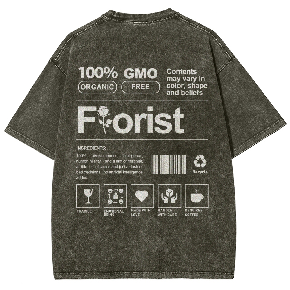 Florist Unisex Fit Washed T-Shirt-moweekender