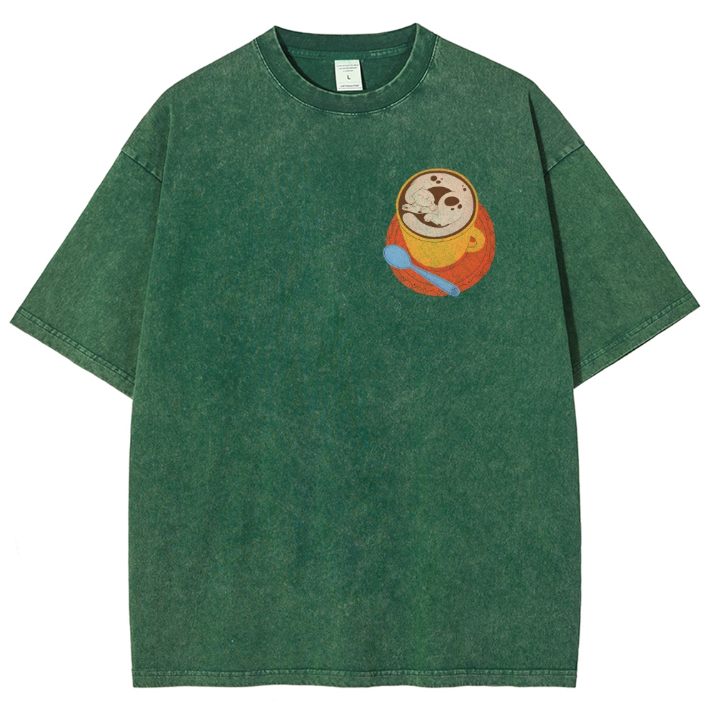 coffee lovers Unisex Fit Washed T-Shirt-moweekender