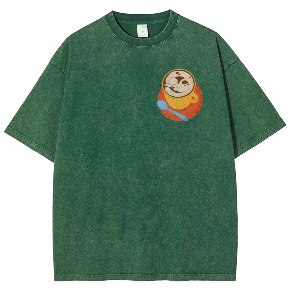 coffee lovers Unisex Fit Washed T-Shirt-moweekender