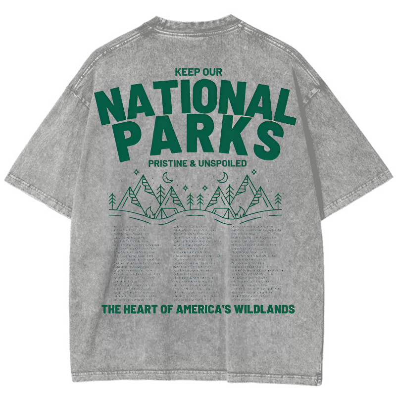 National Parks Vintage Snowflake Washed T-Shirt-moweekender