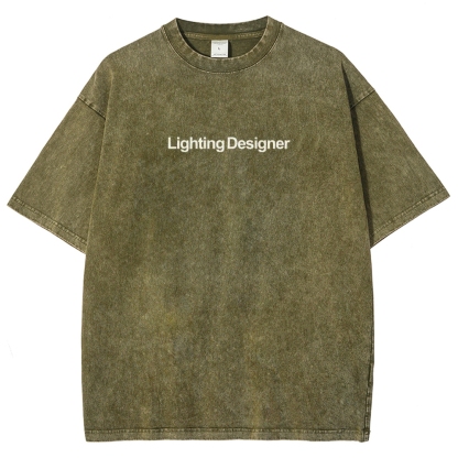 Lighting Designer Unisex Fit Washed T-Shirt-moweekender