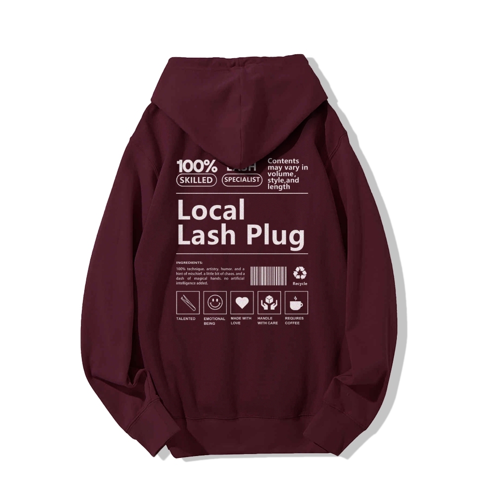 Local Last Plug Long Sleeved Hoodie-moweekender