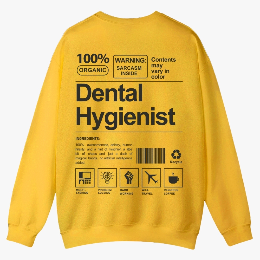 Dental Hygienist Casual Crewneck Sweatshirt-moweekender