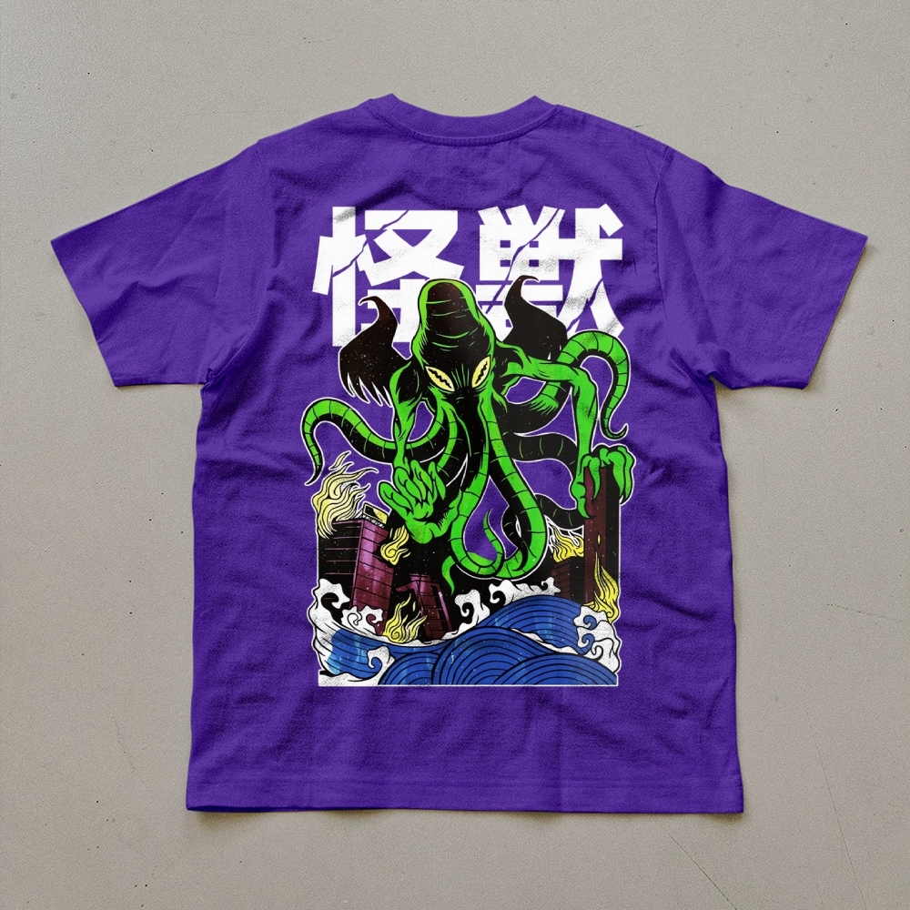 Octopus Monster Printed Unisex Prints T-Shirt-moweekender