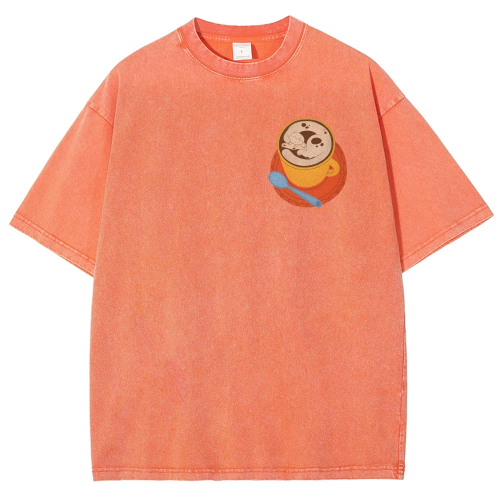 coffee lovers Unisex Fit Washed T-Shirt-moweekender