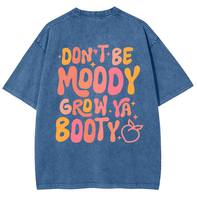 Don't Be Moody Vintage Snowflake Washed T-Shirt-moweekender