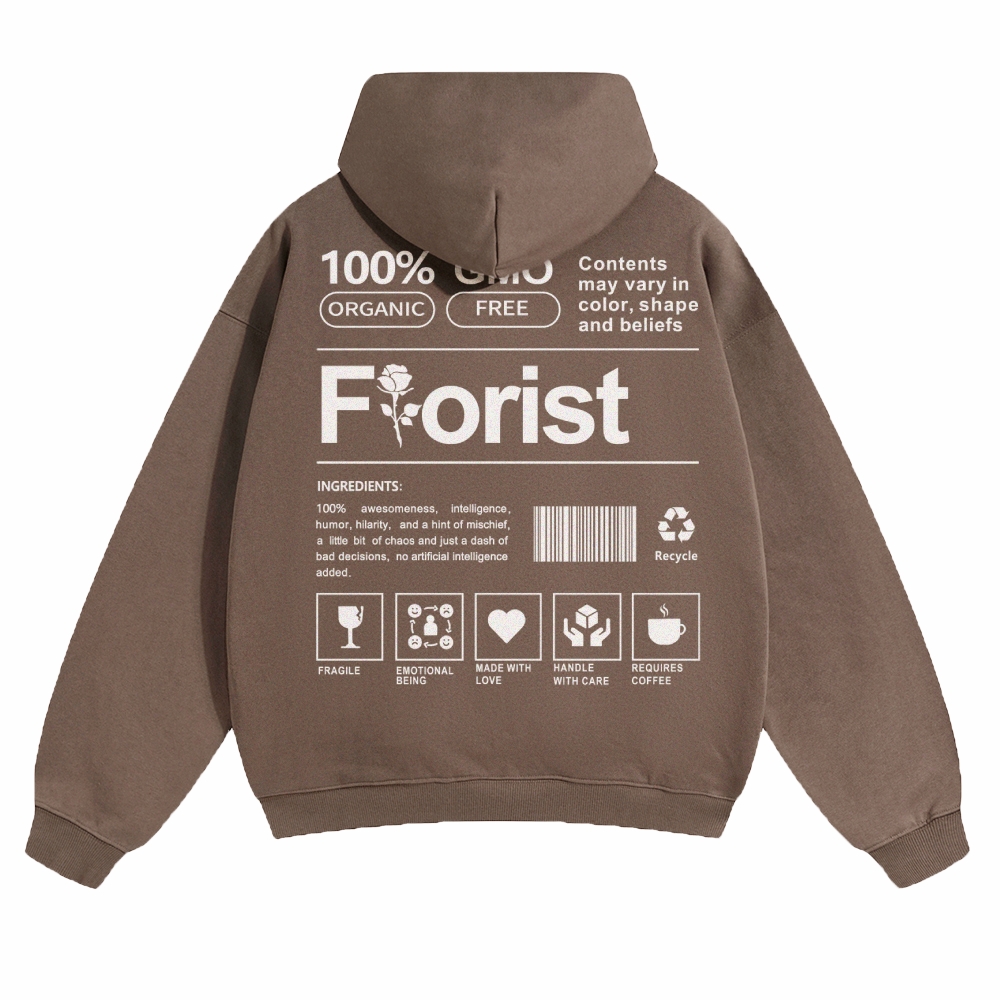 Florist Pattern Unisex Casual Anime Print Hoodie-moweekender