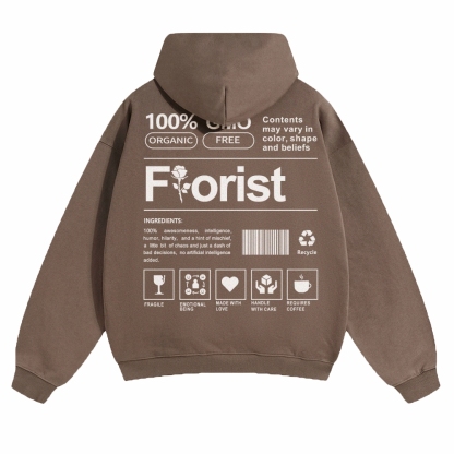 Florist Pattern Unisex Casual Anime Print Hoodie-moweekender