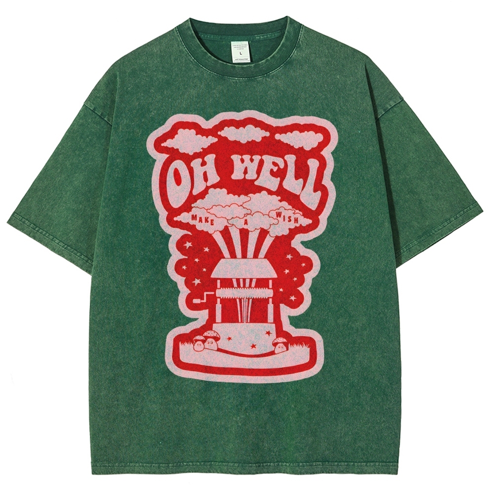 Oh Well Vintage Snowflake Washed T-Shirt-moweekender