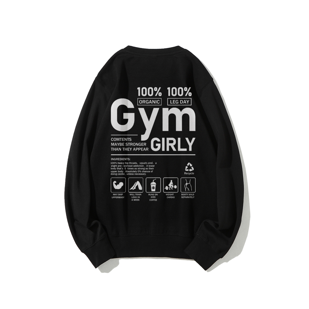 Gym Girl Long Sleeved Sweatshirt-moweekender