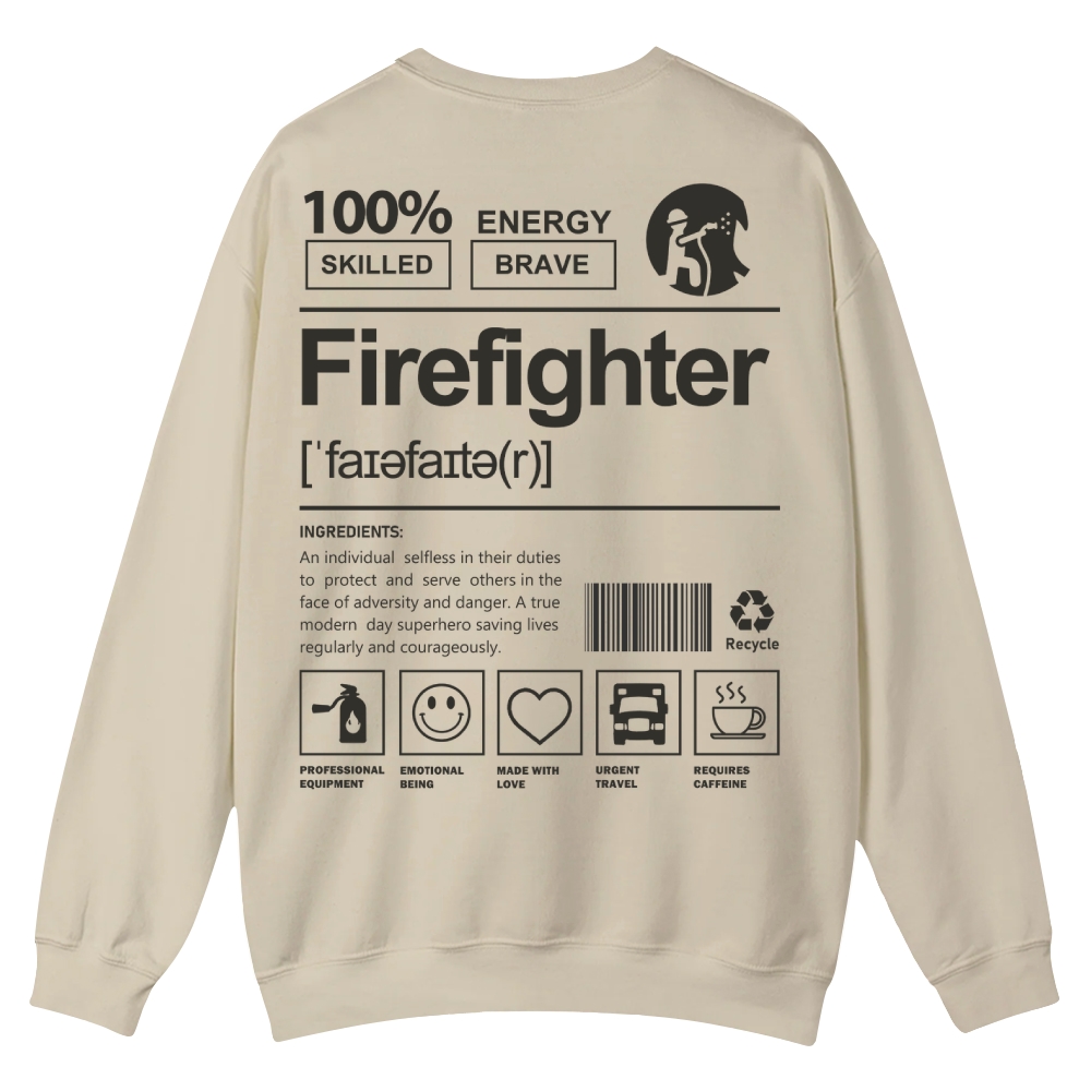 Firefighter Casual Crewneck Sweatshirt-moweekender