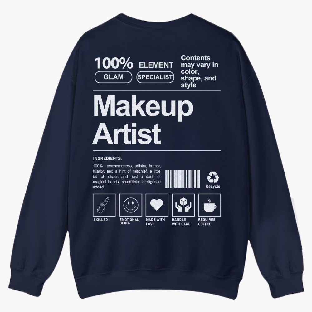 Makeup Artist Casual Crewneck Sweatshirt-moweekender
