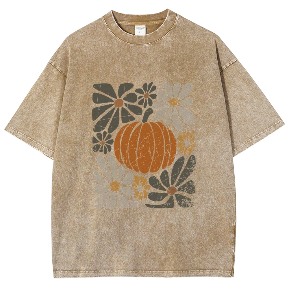 Flowers Unisex Fit Washed T-Shirt-moweekender