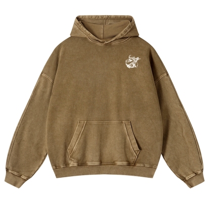 Shooting Instructor Printed Vintage Washed Hoodie-moweekender