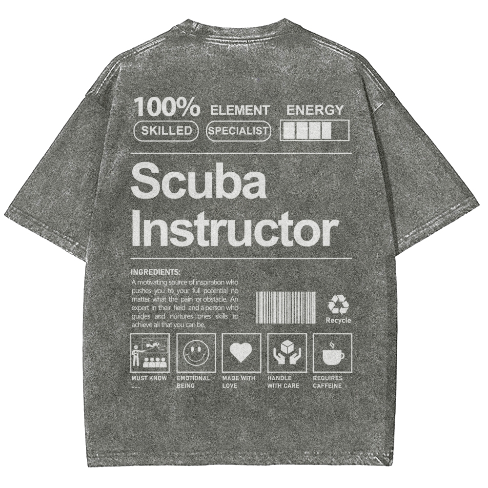Scuba Instructor Unisex Fit Washed T-Shirt