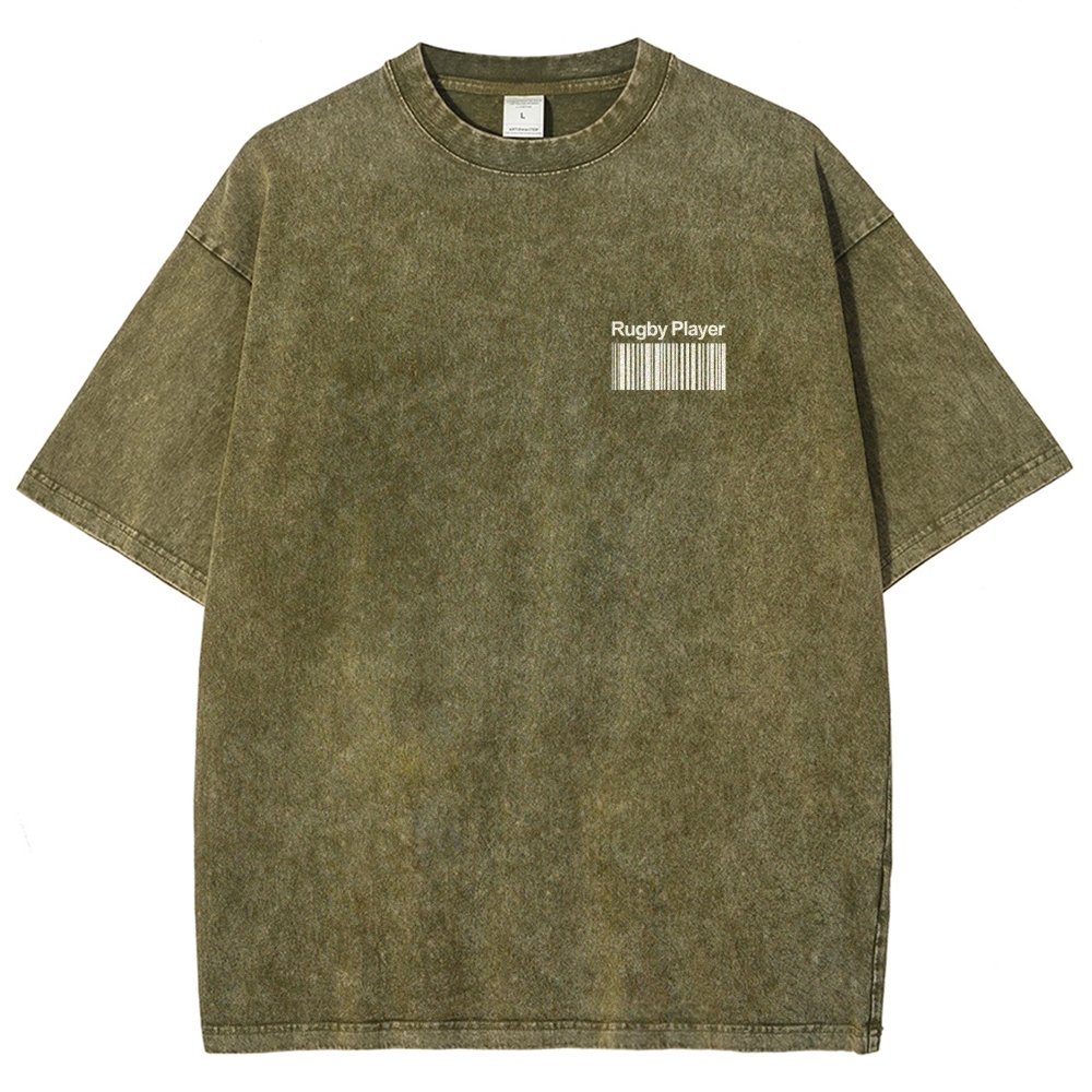 Rugby Player Unisex Fit Washed T-Shirt-moweekender