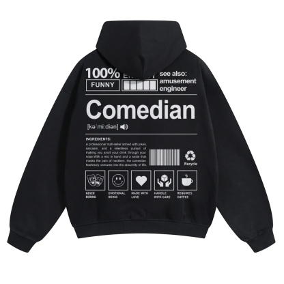 Comedian Unisex Casual Anime Print Hoodie-moweekender