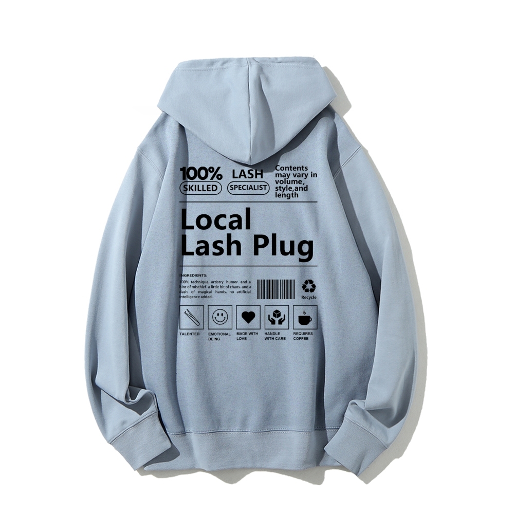 Local Last Plug Long Sleeved Hoodie-moweekender
