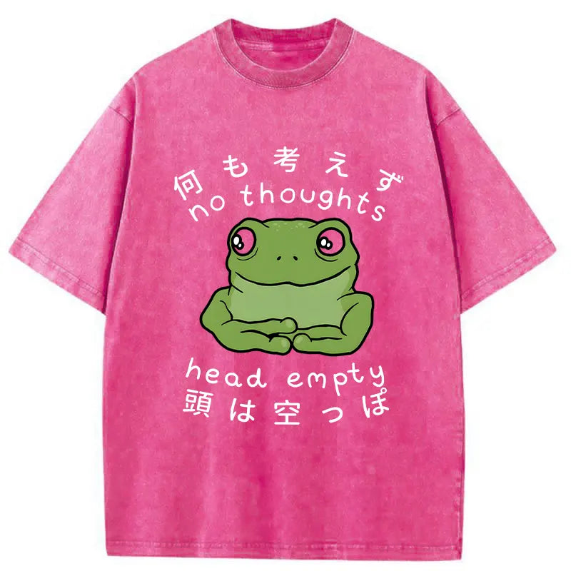Head Empty Frog Washed Vintage T-Shirt-moweekender
