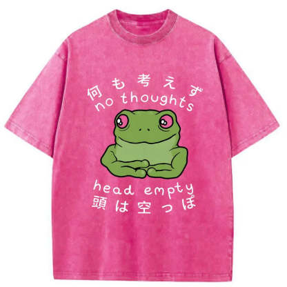 Head Empty Frog Washed Vintage T-Shirt-moweekender