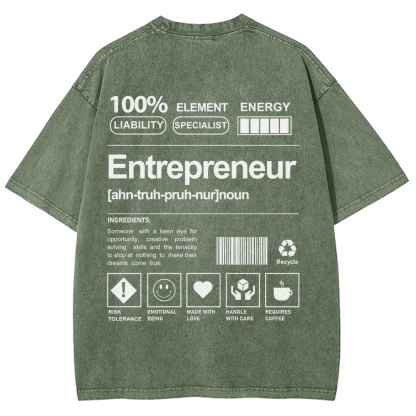 Entrepreneur Unisex Fit Washed T-Shirt-moweekender