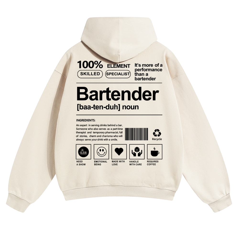 Bartender Unisex Casual Anime Print Hoodie-moweekender