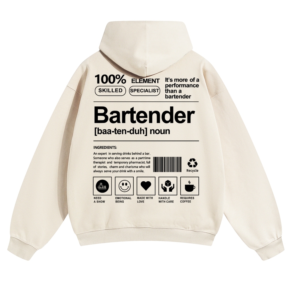 Bartender Unisex Casual Anime Print Hoodie-moweekender