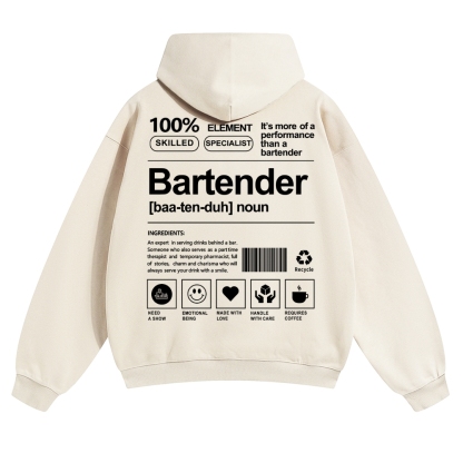Bartender Unisex Casual Anime Print Hoodie-moweekender