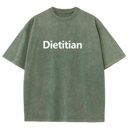 Dietitian Unisex Fit Washed T-Shirt-moweekender