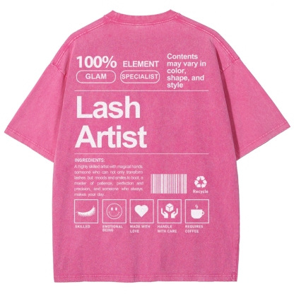 Lash Artist Unisex Fit Washed T-Shirt-moweekender