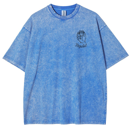 Bring the Tequila Vintage Snowflake Washed T-Shirt-moweekender