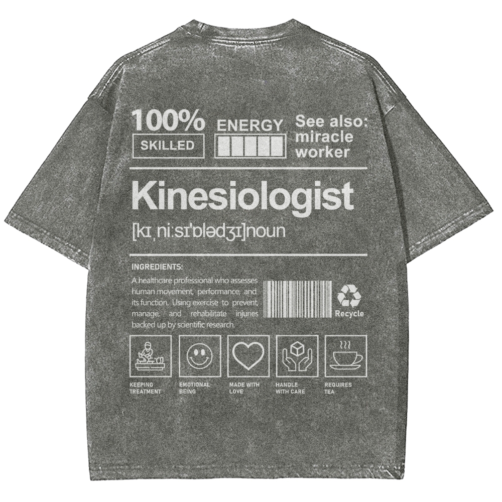 Kinesiologist Unisex Fit Washed T-Shirt-moweekender