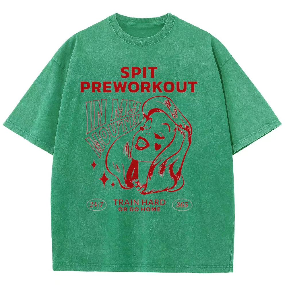 Spit Preworkout Vintage Snowflake Washed T-Shirt-moweekender